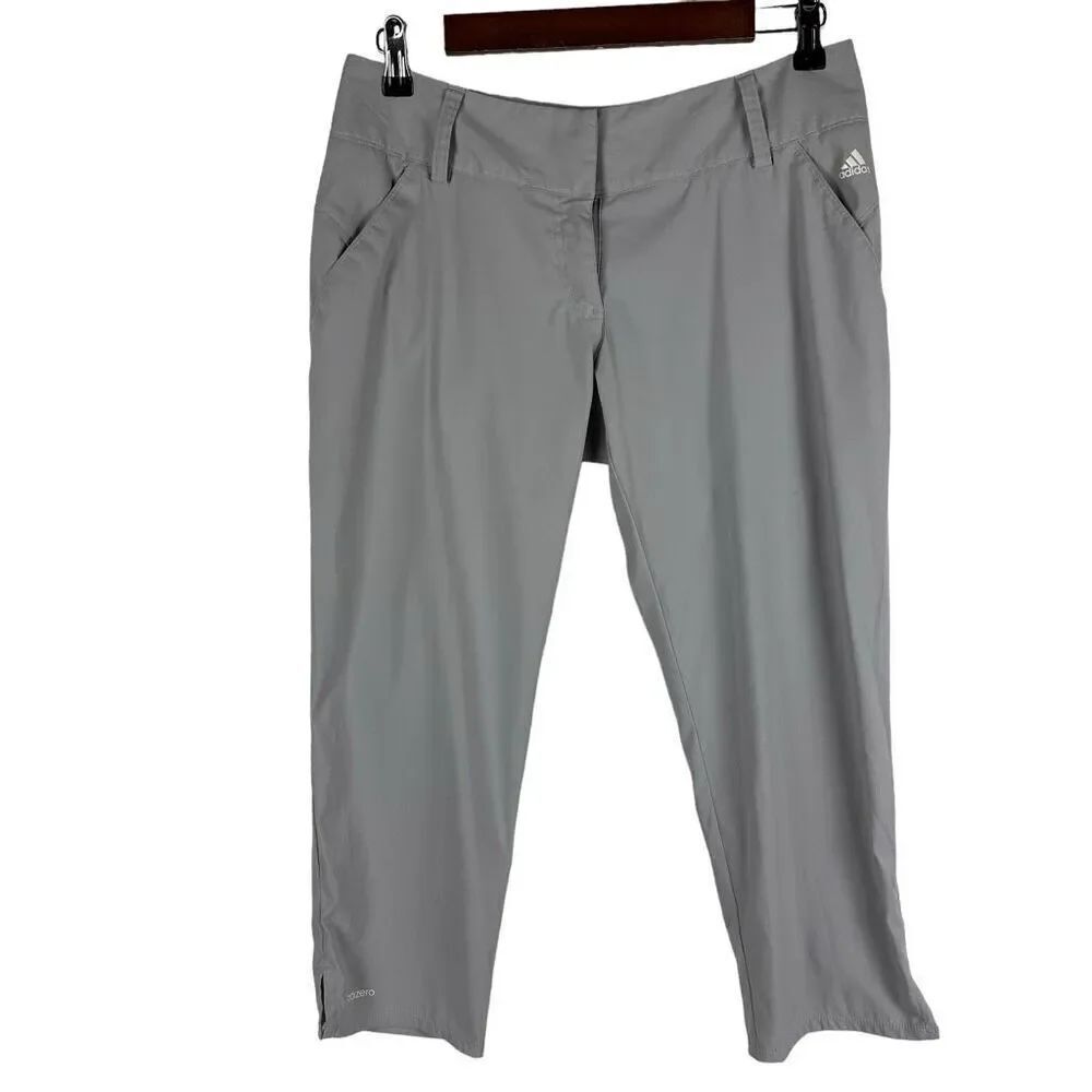 Adidas Adizero Athletic Capri Pants Size 4 Light Gray